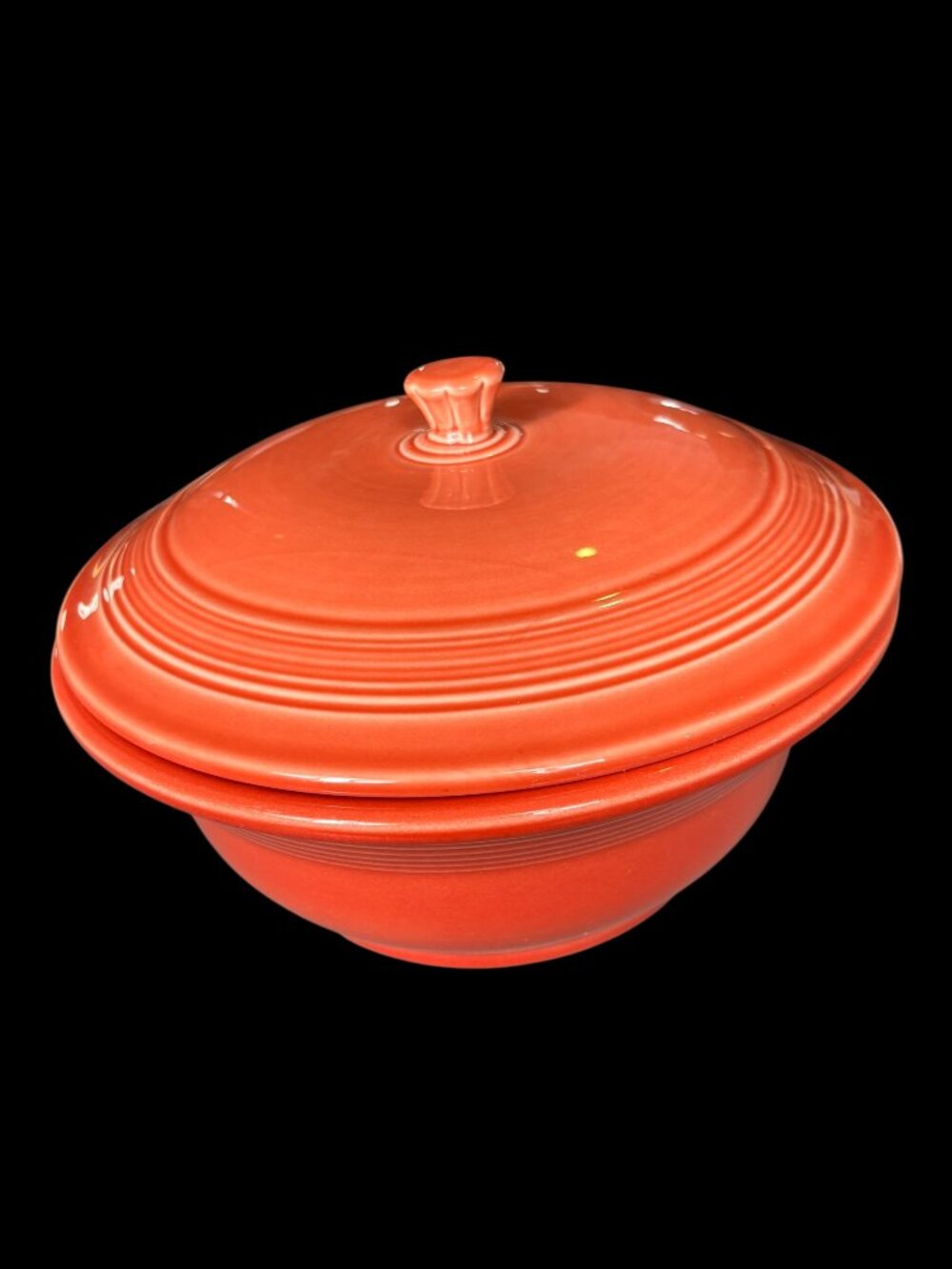 Fiesta Persimmon 2 Qt Covered Casserole Dish 1996 Homer Laughlin USA